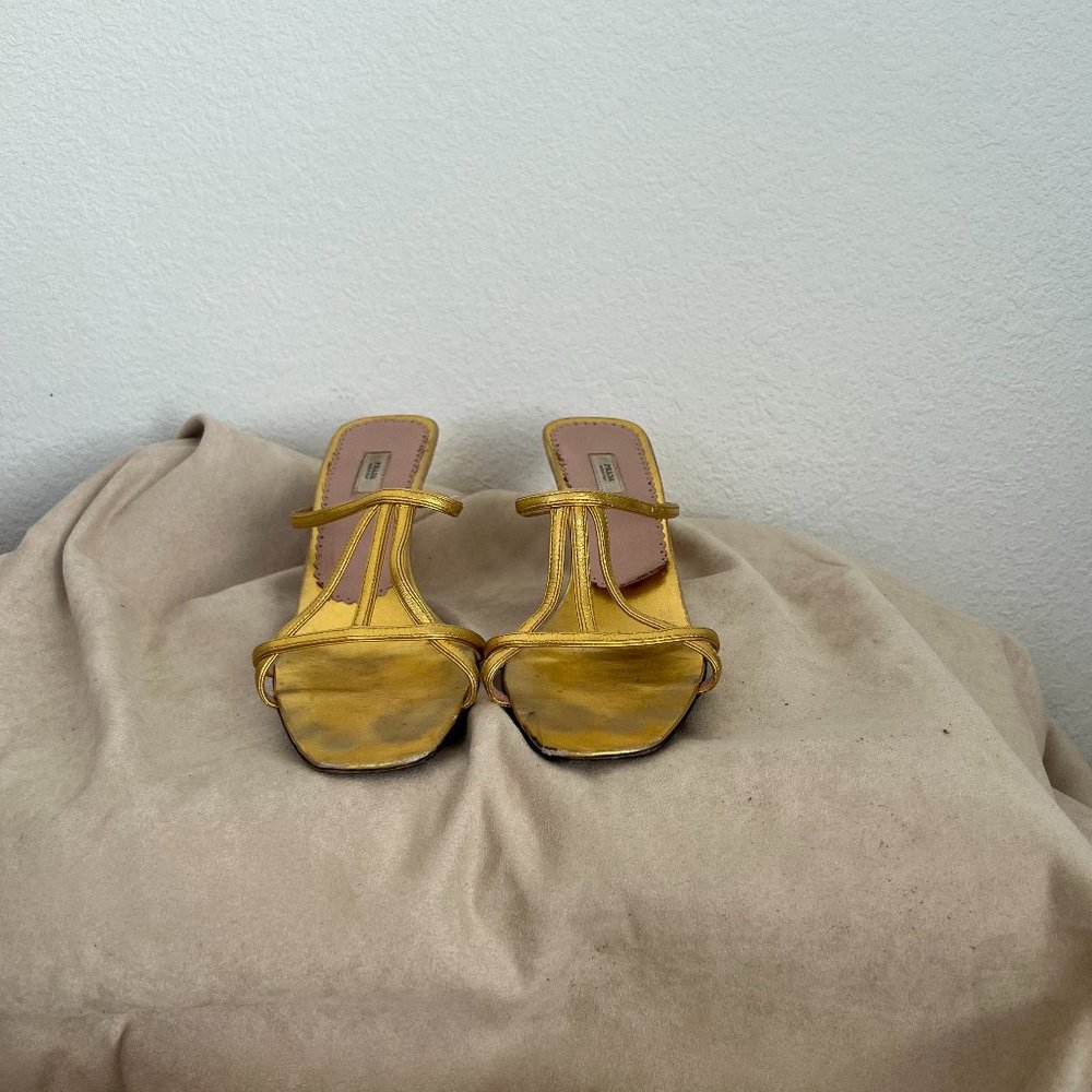 Prada Gold Sandal Size 40
